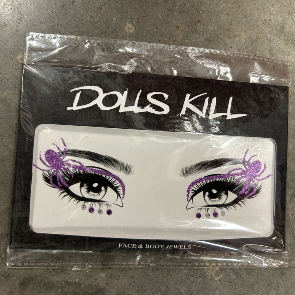 Dollskill new face body stick on spider gem eye art goth punk Halloween
